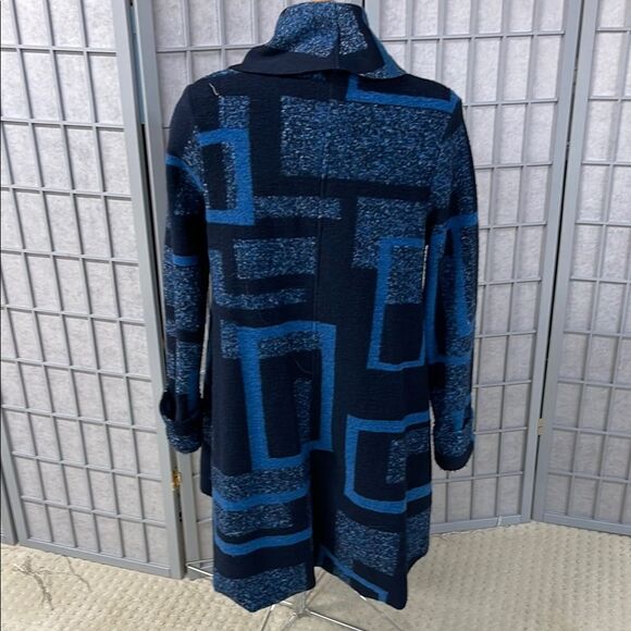 Zoe Blue Patchwork Cardigan Sweater, Women’s XS - Picture 2 of 4